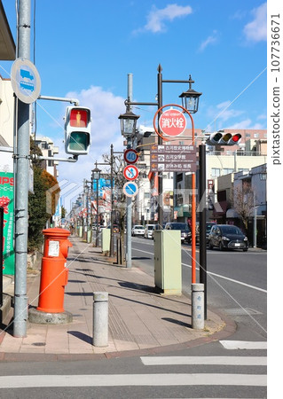 茨城縣古川丸郵筒的風景（麻原花藥店前） 107736671