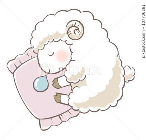 Sleeping sheep 107736861