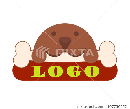 The dog holds a large bone in its mouth. The dog holds a large bone in its mouth. 107736952