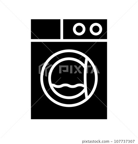 Home electric appliance, washer washing machine laundry icon. 107737307