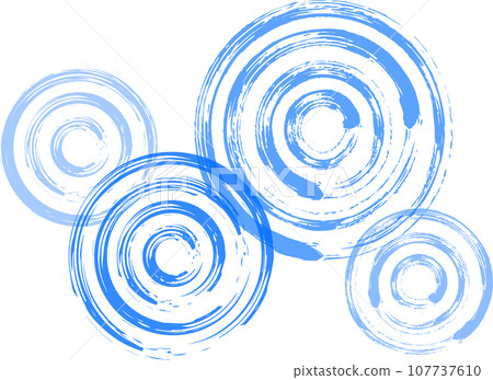 用刷子繪製的水波紋設計，藍色 107737610