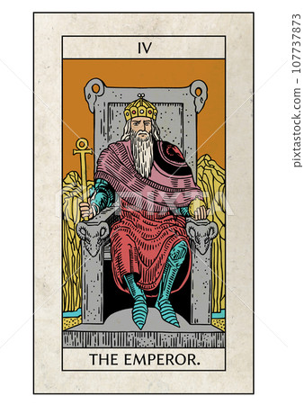 騎士塔羅牌 4 大阿爾克那皇帝 107737873