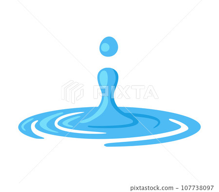 Blue Water Splash as Aqua Motion with Drops Vector Illustration Blue Water Splash as Aqua Motion with Drops Vector Illustration 107738097