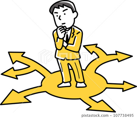 思考各種路徑的男性員工 107738495