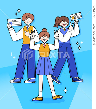 Character illustration for the college entrance exam 107739250