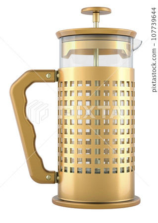 French Press Coffee or Tea Maker, 3D rendering 107739644