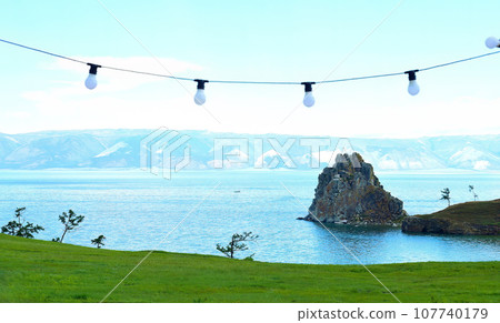 Holy place among shamans Shamanka. Lake Baikal, Olkhon. 107740179