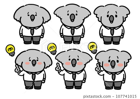 A set of inspired businessman two-headed koala characters 107741015