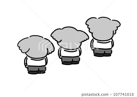 手寫風格的商人套無尾熊向後站立 107741018