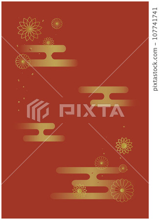 日式紅色背景圖垂直方向 107741741