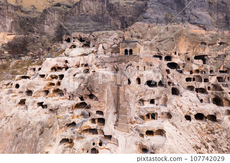 Rock-cut monastery complex near Vardzia village, Georgia 107742029