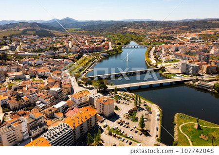 Aerial photo of Mirandela with view of Tua river Aerial photo of Mirandela with view of Tua river 107742048