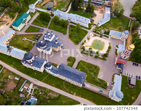 Aerial view of Voznesenskaya Davidovsky poustinia Aerial view of Voznesenskaya Davidovsky poustinia 107742348