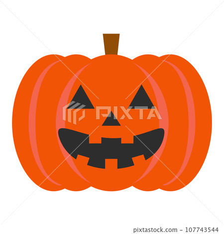 可愛的萬聖節南瓜向量插畫素材 107743544