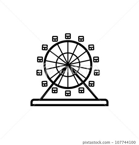 Ferris wheel icon. Simple vector illustration. Ferris wheel icon. Simple vector illustration. 107744100