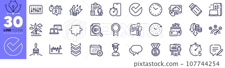 Brush, Verify and Energy inflation line icons pack. Puzzle, Work home, Money web icon. Deflation, Time and Timer app pictogram. Presentation, Timer device. Windmill, Stock analysis. Vector Brush, Verify and Energy inflation line icons pack. Puzzle, Work home, Money web icon. Deflation, Time and Timer app pictogram. Presentation, Timer device. Windmill, Stock analysis. Vector 107744254