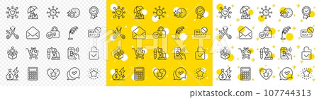 Outline Cut tax, Bitcoin pay and Ranking star line icons pack for web with Cross sell, Card, World time line icon. Floor lamp, Augmented reality, Approved pictogram icon. Dating, Mail. Vector 107744313