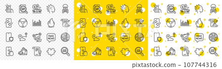 Outline Phone touch, Fire energy and Inclusion line icons pack for web with Approved agreement, Court jury, Pickup line icon. Agreement document, Cable section, Phone transfer pictogram icon. Vector 107744316