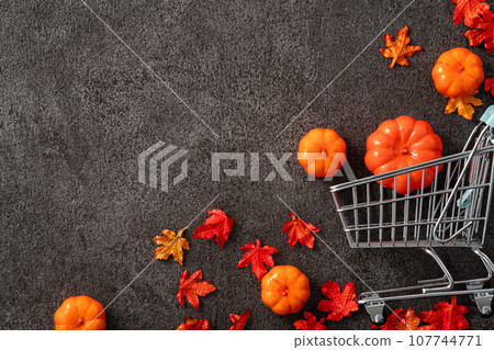 autumn shopping cart sale background Autumn shopping ショッピング autumn shopping cart sale background Autumn shopping ショッピング 107744771