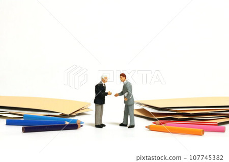 two persons on dialog two persons on dialog 107745382