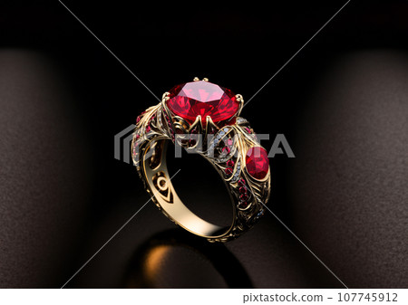 Real illustration of ruby ring-2 107745912