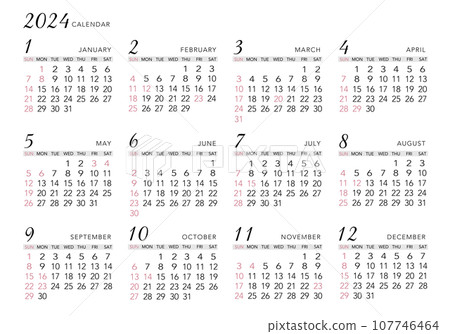 2024年_年曆_簡約橫式 107746464