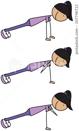 Happy kid exercises 107746722