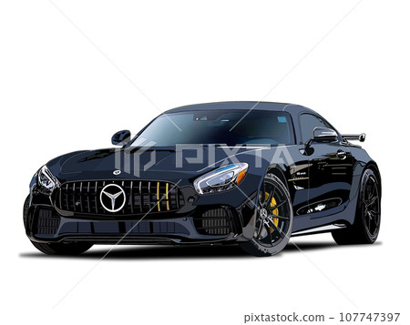Black sports car 107747397