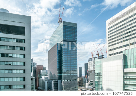 [Osaka Prefecture] Urban landscape in front of Osaka Station under development 107747525