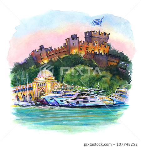 Sunny Rhodes, Dodecanese islands, Greece 107748252