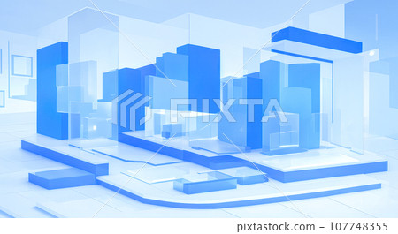Abstract background. Modern office building detail background in turquoise teal blue colors. glass abstract building. Generative AI Abstract background. Modern office building detail background in turquoise teal blue colors. glass abstract building. Generative AI 107748355