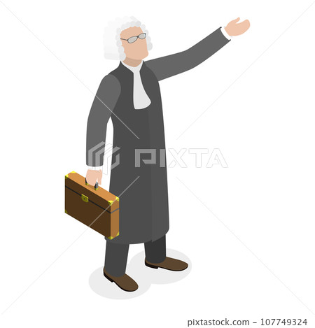 3D Isometric Flat Vector Set of Professions. Item 3 107749324