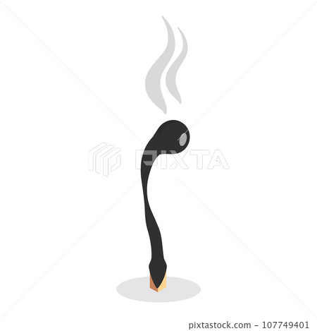 3D Isometric Flat Vector Set of Burning Matchs. Item 1 3D Isometric Flat Vector Set of Burning Matchs. Item 1 107749401