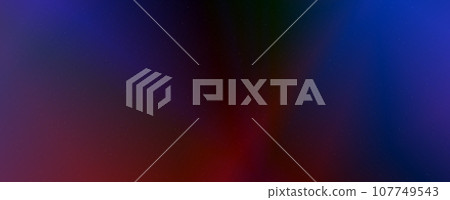 Background with trendy gradient and noise. Red and blue colors. Glare from lenses, overlay texture. Vector banner with dust and smooth color transition. 107749543