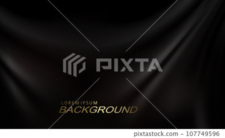 Dark abstract gorgeous waves with on a black background 107749596