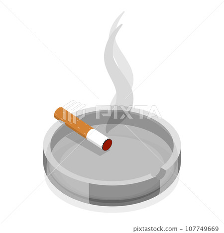 3D Isometric Flat Vector Set of Smoker Collection. Item 3 3D Isometric Flat Vector Set of Smoker Collection. Item 3 107749669