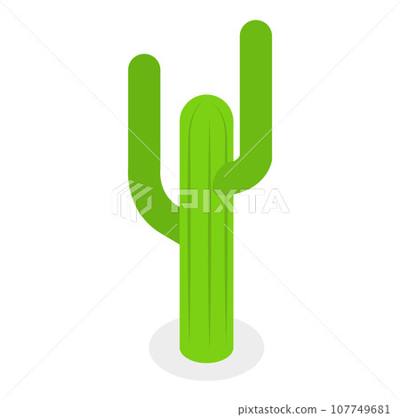 3D Isometric Flat Vector Set of Desert Elements. Item 5 107749681