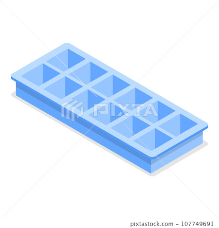 3D Isometric Flat Vector Set of Ice Cubes for Cocktails. Item 4 3D Isometric Flat Vector Set of Ice Cubes for Cocktails. Item 4 107749691