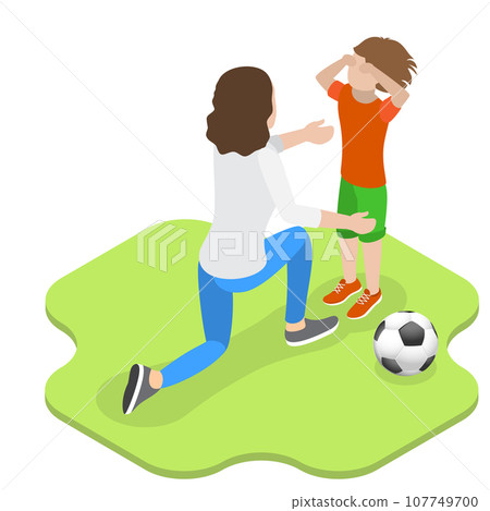 3D Isometric Flat Vector Set of Parent Support Scenes. Item 1 3D Isometric Flat Vector Set of Parent Support Scenes. Item 1 107749700