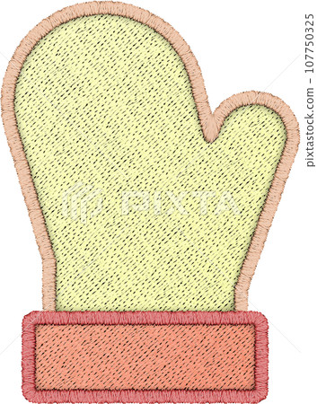 Patchwork Clipart mittens. 107750325