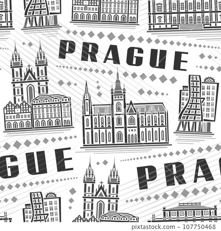 Vector Prague Seamless Pattern Vector Prague Seamless Pattern 107750468