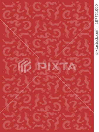 可愛的龍紅色圖案圖 可愛的龍紅色圖案圖 107751090
