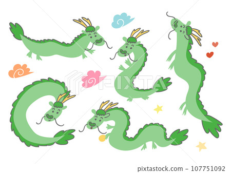 可愛的龍插圖集 可愛的龍插圖集 107751092