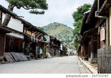 Omihachiman City, Mt. Hachiman and the old townscape of the castle town Omihachiman City, Mt. Hachiman and the old townscape of the castle town 107753787