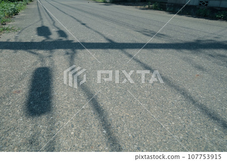 shadow of electric wire shadow of electric wire 107753915