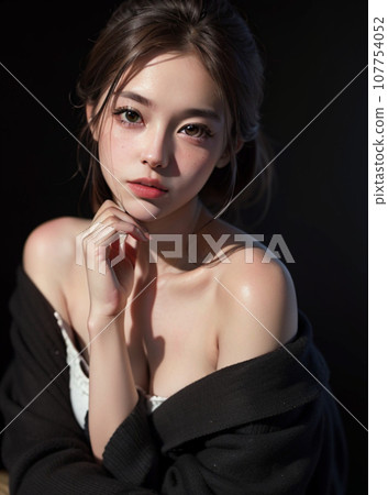 一個穿黑色連衣裙的女人 一個穿黑色連衣裙的女人 107754052