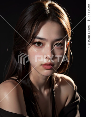 female model in black dress female model in black dress 107754066