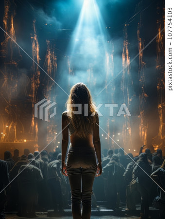 Fictional fragile girl against the background of ruins AI Fictional fragile girl against the background of ruins AI 107754103
