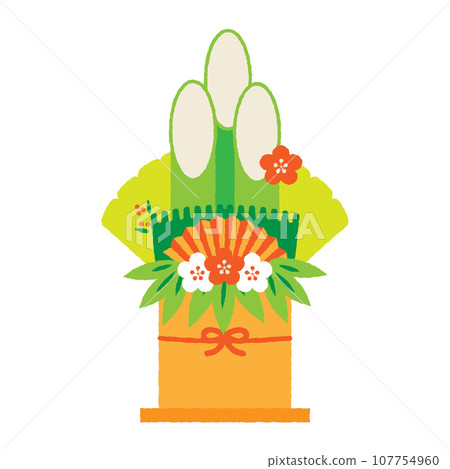 Kadomatsu cute illustration material 107754960