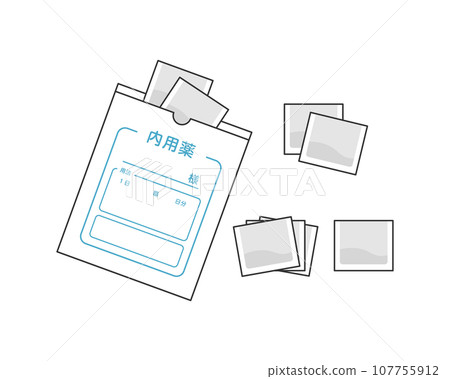 含有粉末藥物的插圖集 107755912